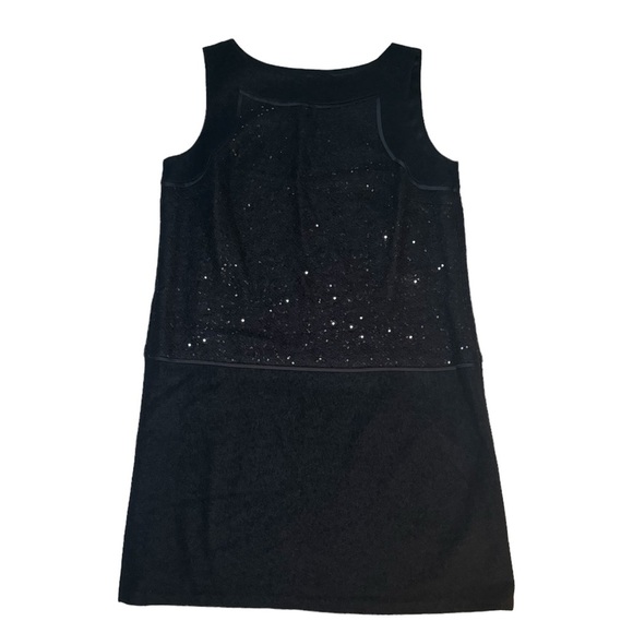 Loft Sequined Sleeveless Shift Dress Wool Blend Size 14 - Picture 10 of 12